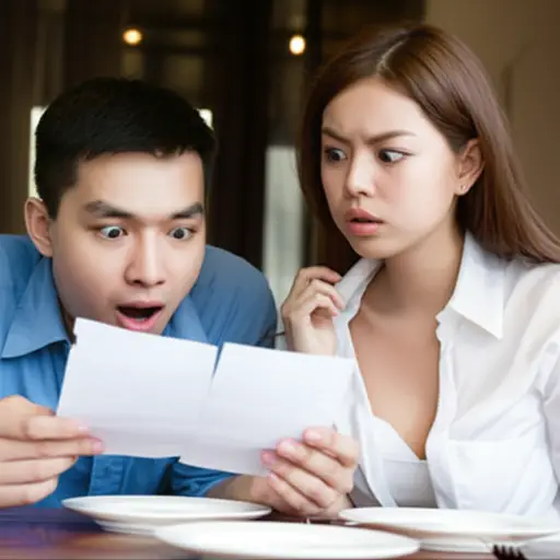 当我们收到账单时，我们得到了一个令人不快的震惊。