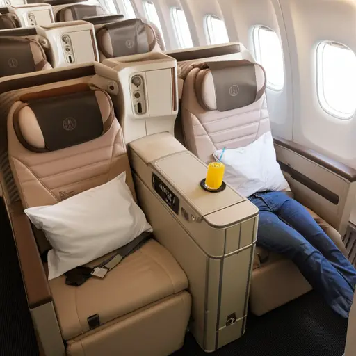 我们为航班预订了商务舱座位。