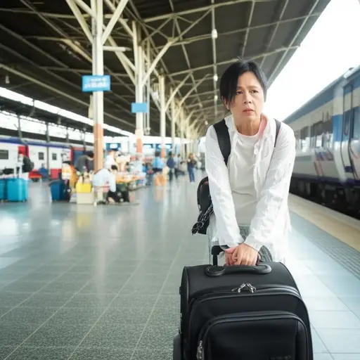 那时我妈妈想起一个玩具卖家一直在我们等车的车站卖玩具，我们的行李箱一定弄混了。