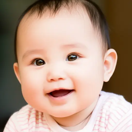 这个婴儿有一张非常可爱的脸蛋。