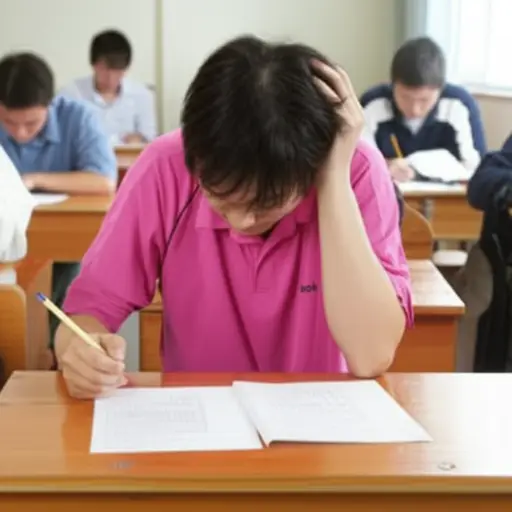 学生在重要考试前常常感到紧张。