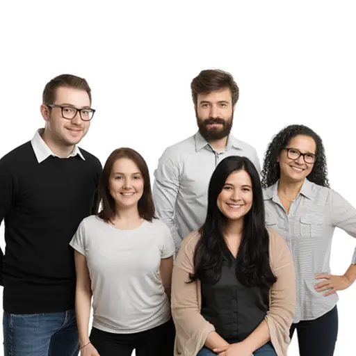 这个团队由四个欧洲人和两个美国人组成。