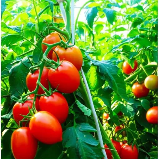 西红柿在充足的阳光下生长得很好。