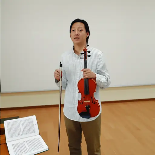 我想学拉小提琴。