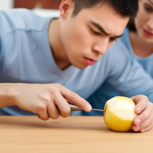 小心点，别伤到自己。