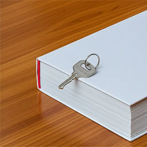 我在桌上的书里找到了我的钥匙。