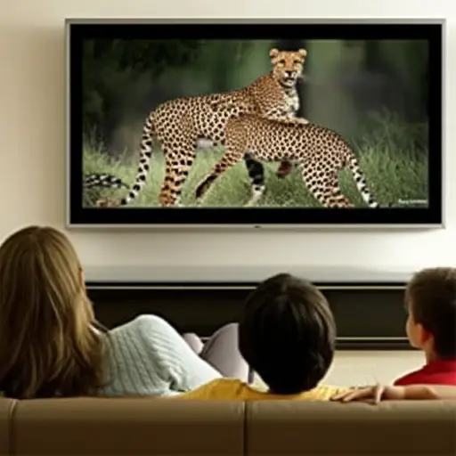 我们晚上看了一个关于动物的电视节目。