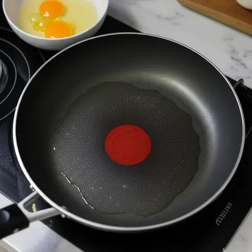 在加鸡蛋之前，先在平底锅里热一些油。