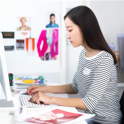 她为一家领先的时尚杂志工作。