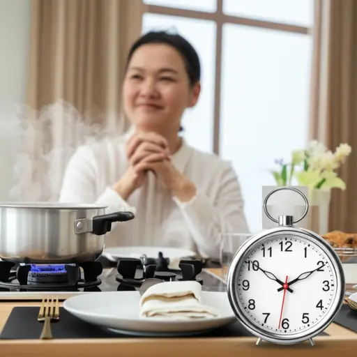 晚餐半小时后就准备好了——耐心点！