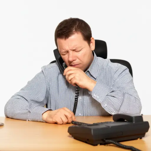 那个电话让人非常沮丧，他不得不放下听筒，深吸一口气。