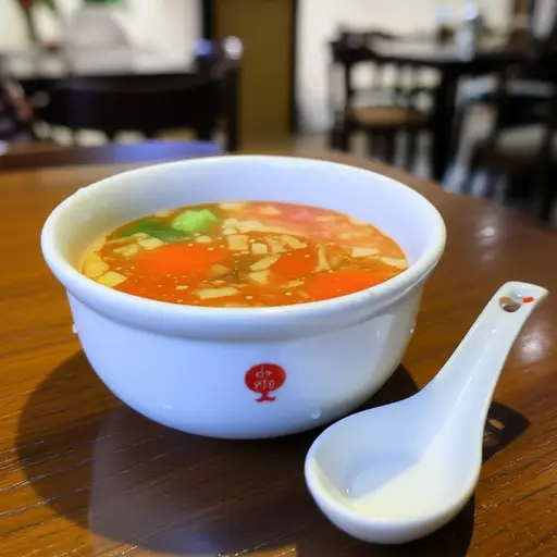 这道汤尝起来很美味。