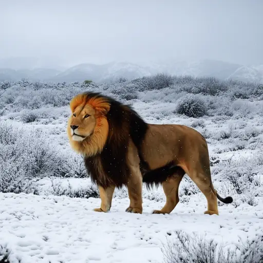我们必须认识到，狮子生活在冬天温度可能降到零度以下的国家是不自然的。