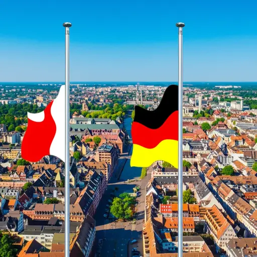 斯特拉斯堡位于法国和德国的边界上。