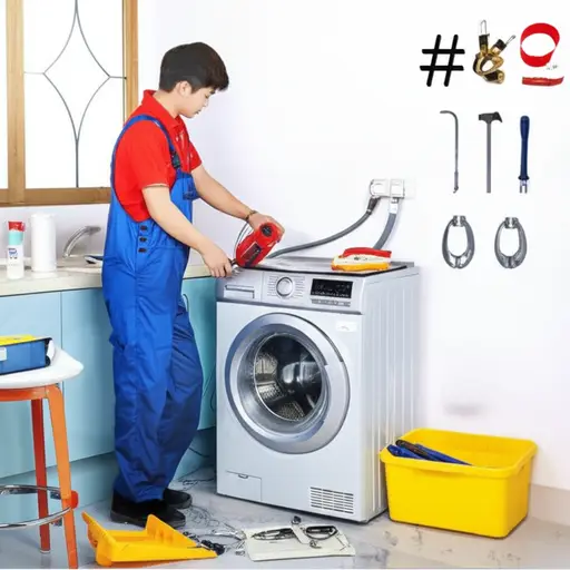 我们让人修理了洗衣机。