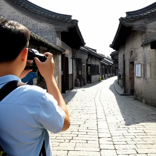 他拍了许多照片来捕捉这座古城的美丽。