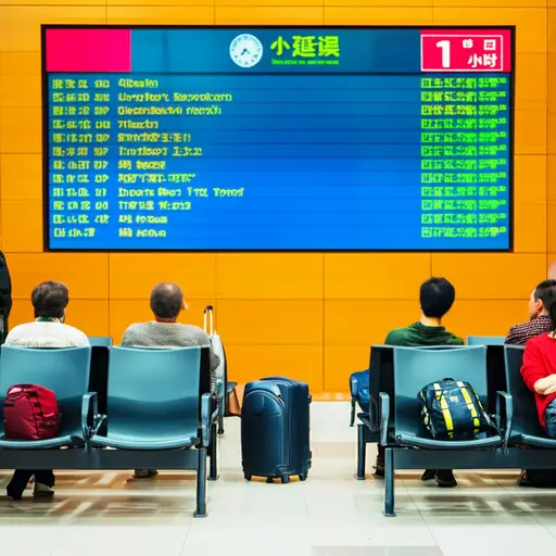 我的飞机延误了一个小时。