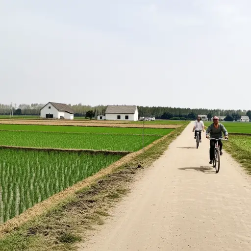 在一些农村地区，自行车仍然是一种常见的交通方式。