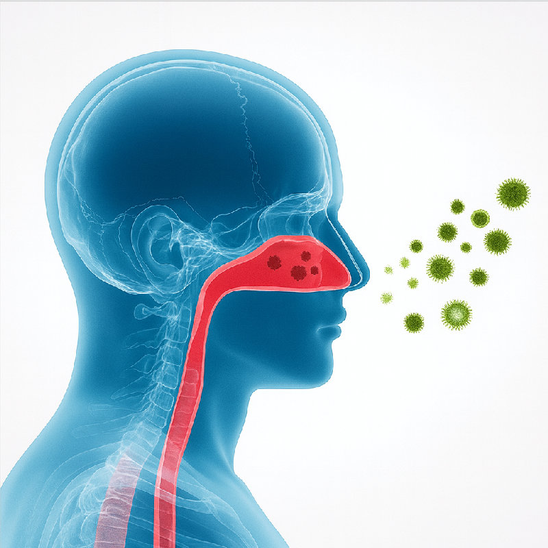 过敏性鼻炎是指身体对过敏原反应时，导致鼻塞或流鼻涕。