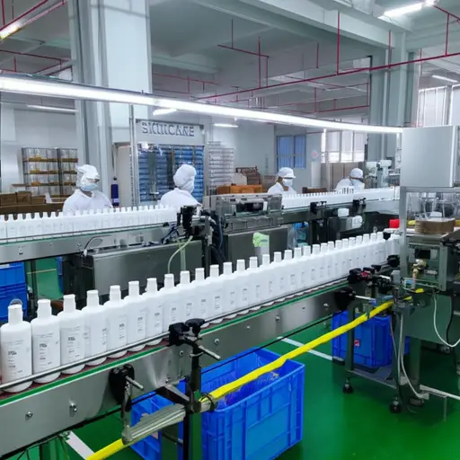 这家公司生产各种护肤品。