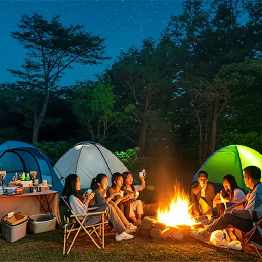 我们在露营旅行中非常兴奋。