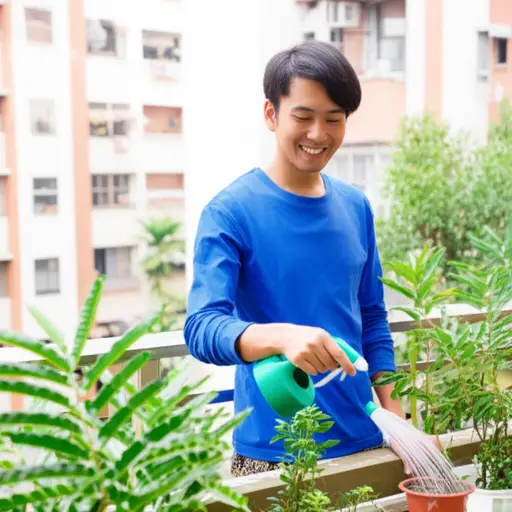 我不在时，我的邻居好心地提出帮我浇花。