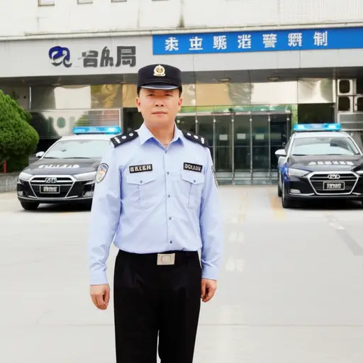 我爸爸在警察局工作。