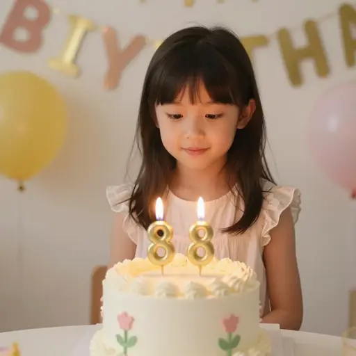 我妹妹的年龄是八岁。