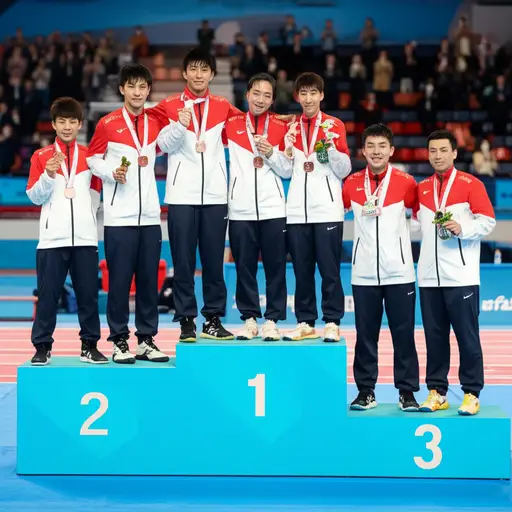 我们队在比赛中获得了第三名。