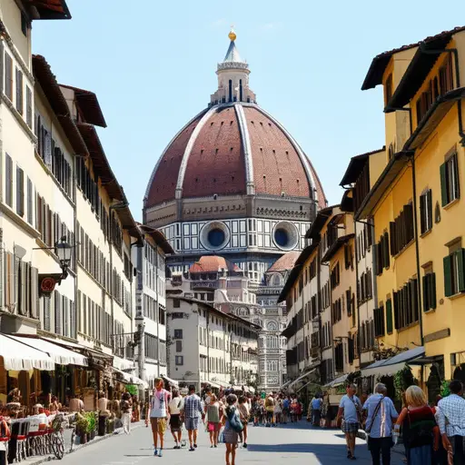 在佛罗伦萨，他们可以参观很多教堂和博物馆。