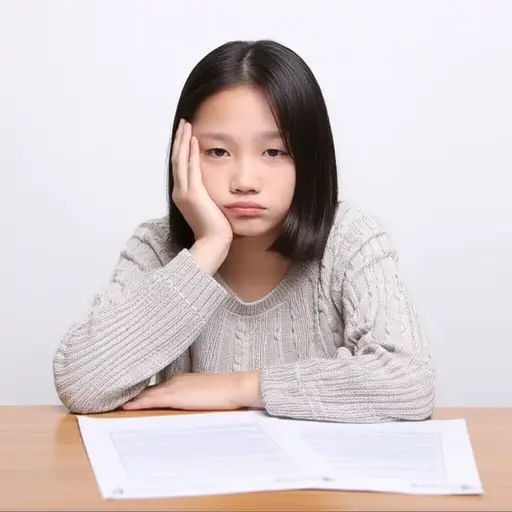 她忍不住一直想着考试成绩。