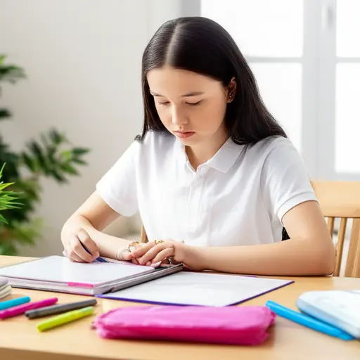她十几岁的女儿非常独立。