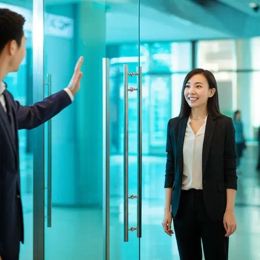 当我离开办公室时，我看到了一位老朋友。