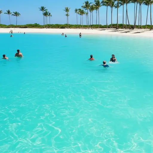 我们夏天经常去海边游泳。