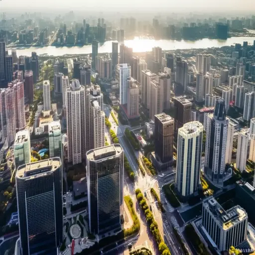 从上面看，整个城市非常漂亮。