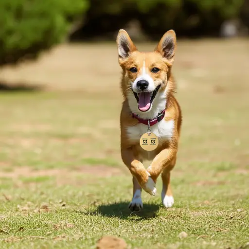 我的狗的名字叫豆豆。