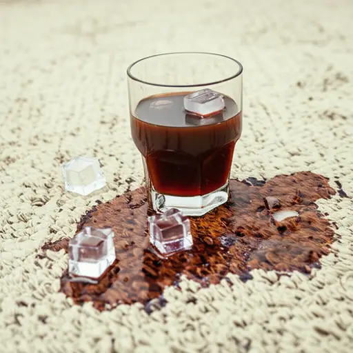 哦，不！它洒得地毯上到处都是。