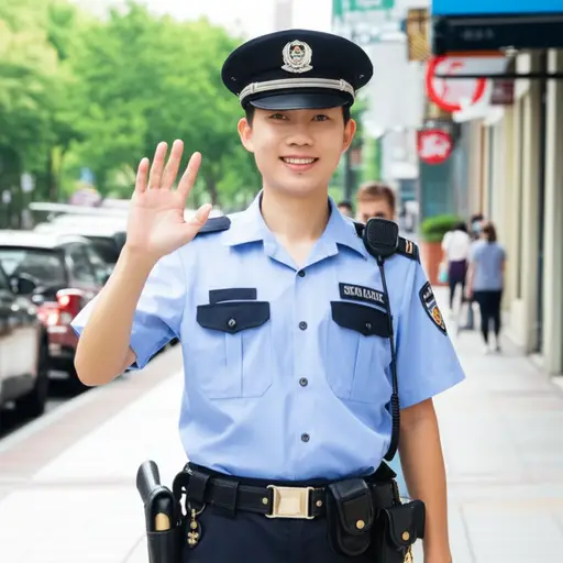 那个警察很友善。