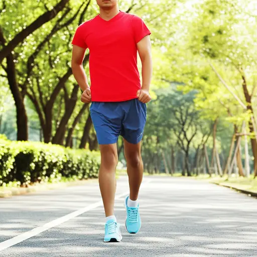 我每天跑步来锻炼腿部肌肉。