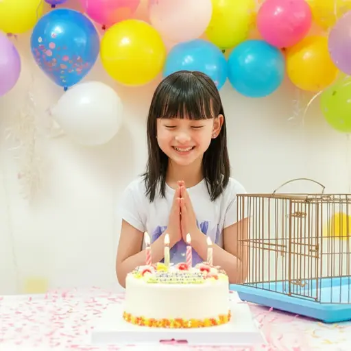 她想要一只猫作为生日礼物。