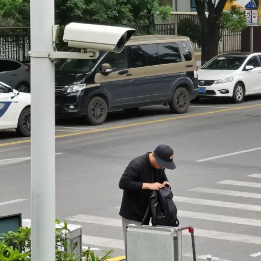 监控摄像头拍下了小偷。