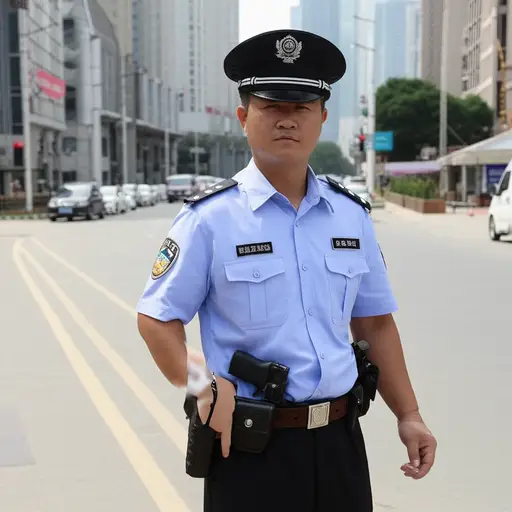 警官总是携带一把枪以确保安全。