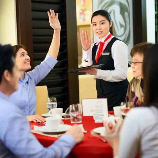 我们需要叫服务员来点餐。