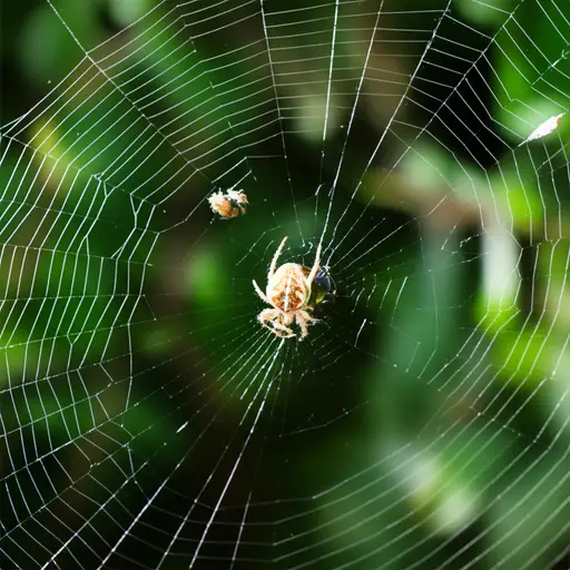 蜘蛛织网来捕捉昆虫。