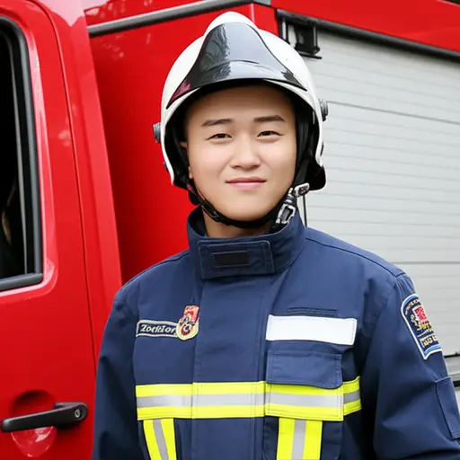 我的表弟马克是一名消防员。