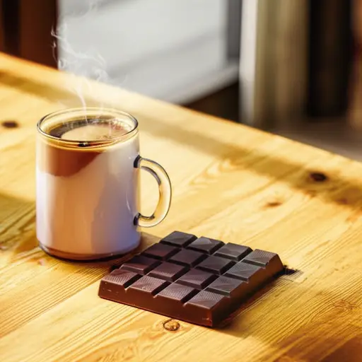 我早餐喜欢吃一块巧克力。