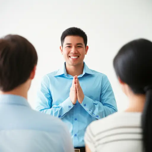 他有礼貌地感谢了他们。