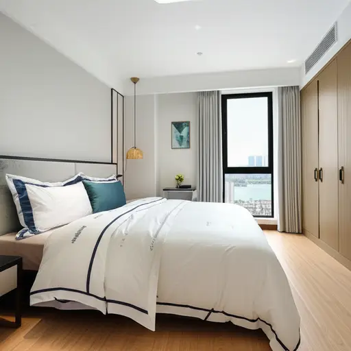 我们的新公寓有一间卧室。