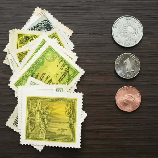 这些旧邮票连一分钱都不值。