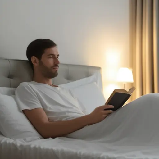 我喜欢在睡前阅读。